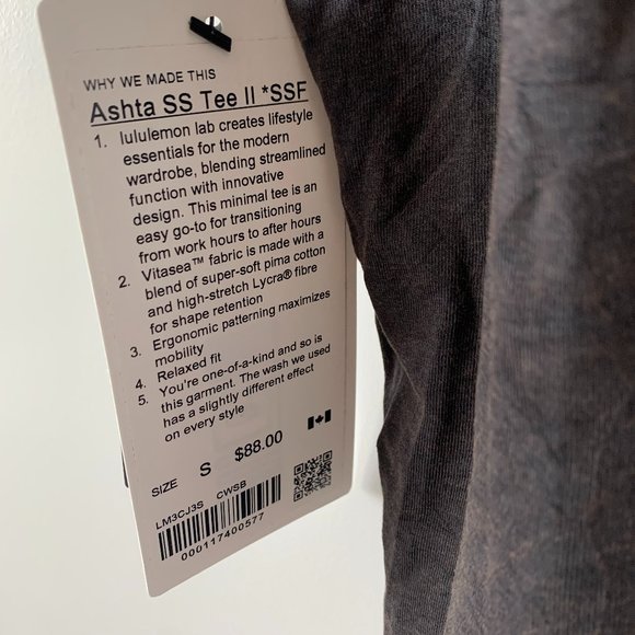 Lululemon Seawheeze: Basic Tee (Sunset) - NWT sz:s - Picture 3 of 3